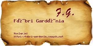 Fábri Gardénia névjegykártya